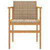 vidaXL Garden Chair Beige PE rattan Medium UV-resistant materials