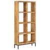 vidaXL Bookshelf Natural Mango Wood Solid mango wood 31.5x9.8x68.9 in
