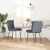vidaXL Dining Chair Set of 2 Dark Gray