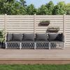 vidaXL Garden Lounge Set White, Dark Grey