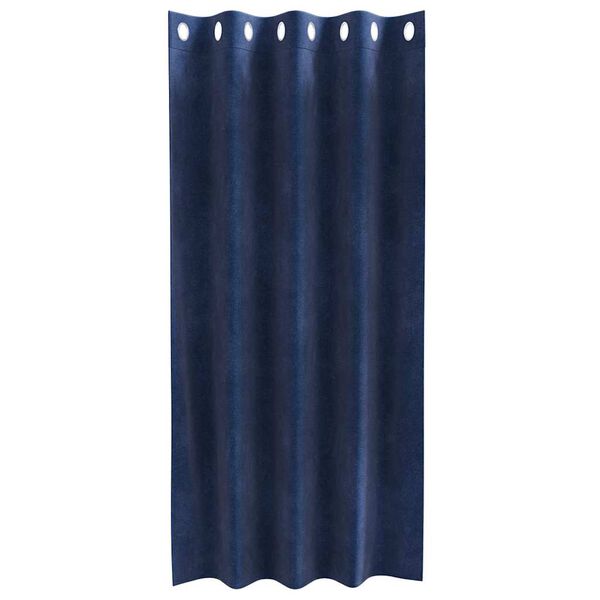 vidaXL Blackout Curtains 2 pcs Dark Blue 55.12 x 68.90 in Velvet