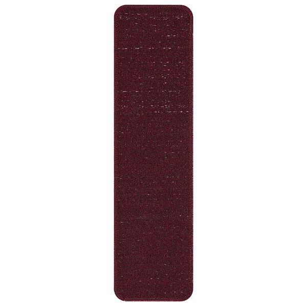 vidaXL Anti-slip Stair Mats 15 pcs Bordeaux 75 x 20 cm PP