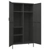 vidaXL Wardrobe Anthracite Steel Medium Height-Adjustable Shelves