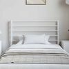 vidaXL Headboard White Powder-Coated Steel Single Bed Headboard Durable