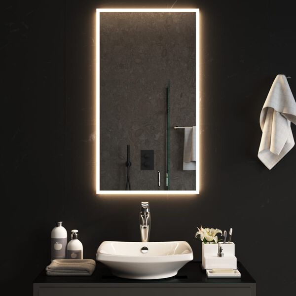 vidaXL LED Bathroom Mirror 19.7"x35.4"