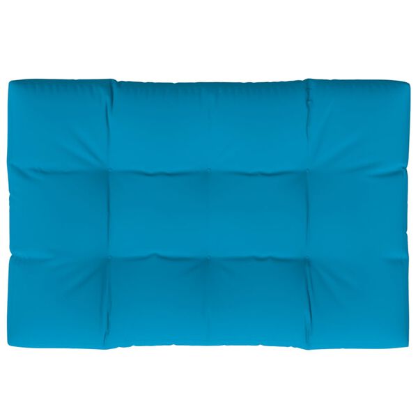vidaXL Pallet Cushion Blue Polyester Large Waterproof Rectangular