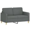 vidaXL Sofa Set Dark gray Polyester, Metal, Textilene, Plywood 2-seater