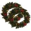 vidaXL Christmas Wreath Set of 2 Green PVC 17.7 in diameter Ornaments