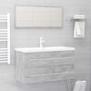 vidaXL Bathroom Furniture Set Concrete grey Engineered wood Medium