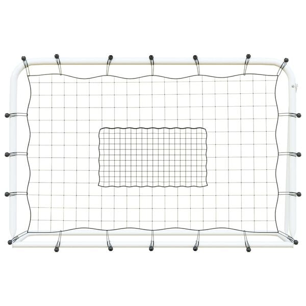 vidaXL Football Net Rebounder White&Black 72.4x24.0x48.4" Steel and PE