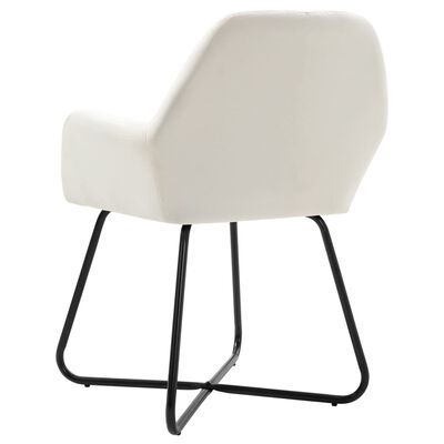 vidaXL Dining Chairs 2 pcs Cream Fabric