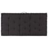 vidaXL Pallet Cushion Black Cotton 47.2 x 31.5 x 3.9 in Pallet Cushion