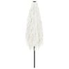 vidaXL Garden Parasol White Polyester Large Collapsible Garden Parasol