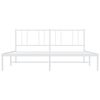 vidaXL Bed Frame White Powder-coated steel Super King Bed Frame