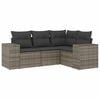 vidaXL Garden Sofa Set Grey PE rattan Large Modular Garden Sofa Set