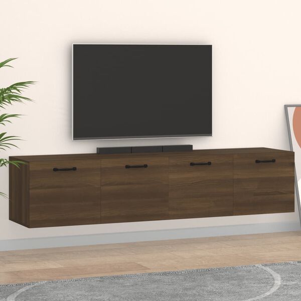 vidaXL Wall Cabinet Brown oak Engineered wood Medium Wall Cabinet