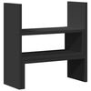 vidaXL Desk Organiser Adjustable Black 15.7x6.7x16.1" Engineered Wood