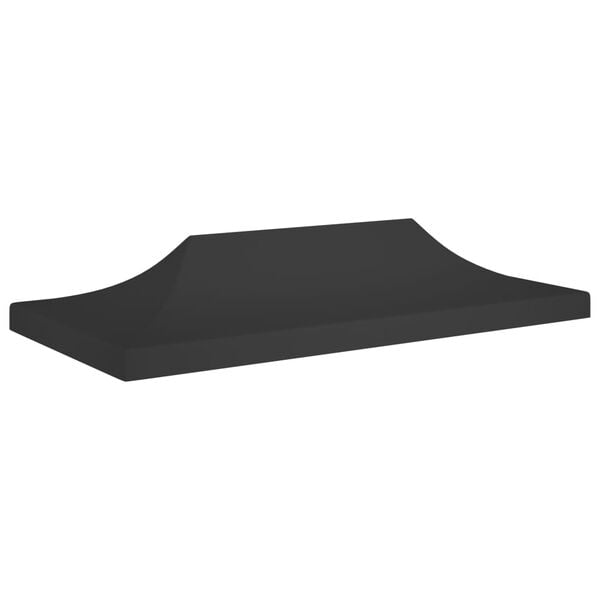 vidaXL Party Tent Roof 19.7'x9.8' Black 0.9 oz/ft²