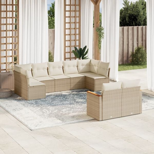 vidaXL Garden Sofa Set Beige