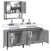 vidaXL Bathroom Furniture Set Grey sonoma Engineered wood Medium