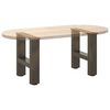 vidaXL Coffee Table Leg Set of 2 Natural Steel Powder-coated steel