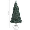 vidaXL Artificial Christmas Tree Green PET, Steel Small