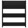 vidaXL Wall Shoe Cabinet Black Engineered wood Medium