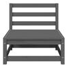 vidaXL Wooden Lounge Set Grey Solid Pine Wood, Fabric (100% Polyester)