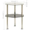 vidaXL Side Table Transparent and black
