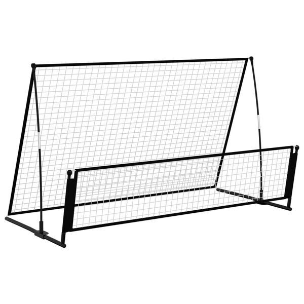vidaXL 2 in 1 Soccer Rebounder Football Goal 79.5x40.9x47.2" Steel