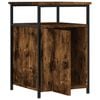 vidaXL Bedside Cabinet Smoked oak Engineered wood Adjustable Feet