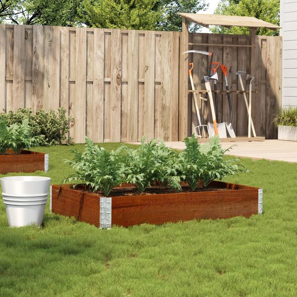 vidaXL Garden Planter Brown Solid pine wood 47.2x31.5x8.5 in Foldable