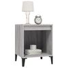 vidaXL Bedside Cabinet Set of 2 Grey Sonoma Engineered wood, metal