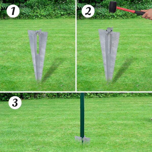 vidaXL Euro Fence Steel 82ftx2.6ft Green