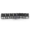 vidaXL Garden Lounge Set Anthracite Woven fabric Large Modular