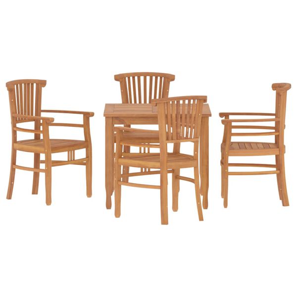 vidaXL Garden Dining Set Natural Teak Solid teak wood Medium Durable