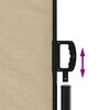 vidaXL Retractable Side Awning Beige 47.2"x196.9"