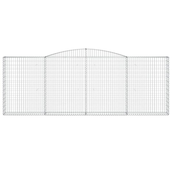 vidaXL Gabion Basket Set of 2 Silver Galvanized Iron Large Durable