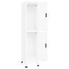 vidaXL Locker Cabinet White Steel Medium Locker Cabinet Rectangular