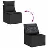 vidaXL Garden Sofa Set Black