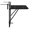 vidaXL Hanging Balcony Table Black 60 x 39 x 65 cm Steel