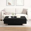 vidaXL Coffee Table Black Oak 39.37 x 39.37 x 12.20 in