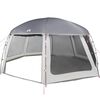 vidaXL Pool Tent with Removable Fly & Mesh Walls Grey 240.9x240.9"