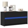vidaXL TV Cabinet Black Engineered wood 39.4 x 13.4 x 19.7 in TV Cabinet