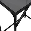 vidaXL Console Table Black glass Steel and glass Simple Console Table