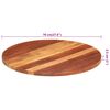 vidaXL Table Top Natural wood grain Solid Acacia Wood 27.6 in diameter