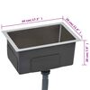 vidaXL Handmade Kitchen Sink Stainless Steel