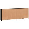 vidaXL Sideboard with LED Lights Black 111.4"x14.6"x39.4"