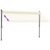 vidaXL Retractable Awning Cream 137.8"x59.1" Fabric and Steel