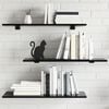 vidaXL Shelf Set of 8 High gloss black Engineered wood
